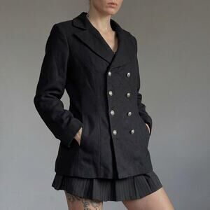 Black Napoleon Military Blazer M Bladee 2hollis Archive Grunge Gothic Alt